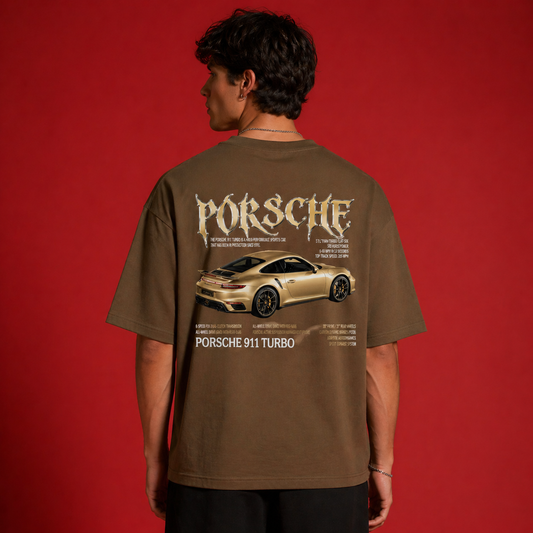 Unisex oversized Bonheur T-shirt in 240GSM fabric, featuring a relaxed fit and soft cotton texture.