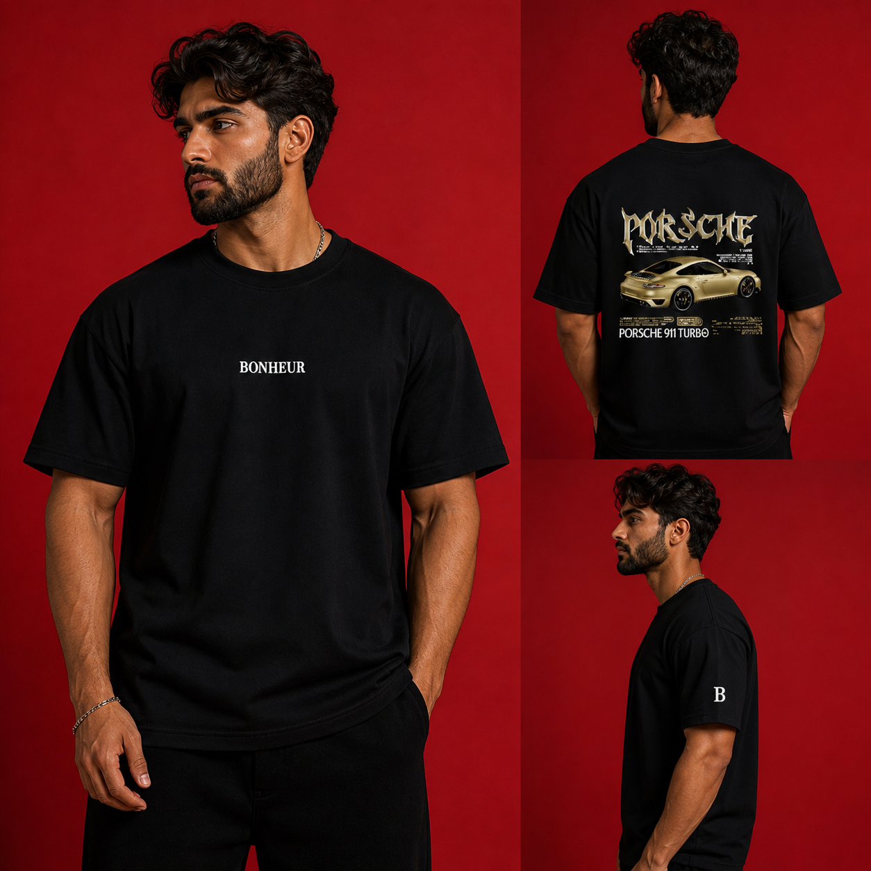 Unisex regular T-shirt from Bonheur in 180 GSM fabric, shown in a neutral color on a plain background.