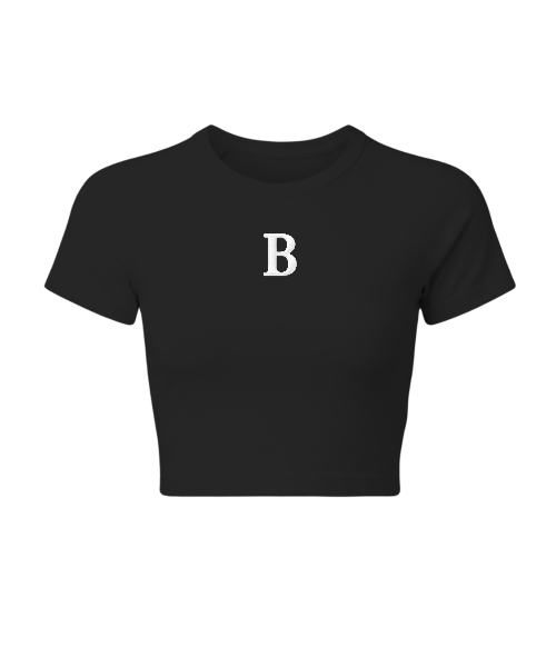 Bonheur raglan baby tee crop top in 220 GSM, featuring a soft cotton fabric with colorful raglan sleeves and a casual fit.